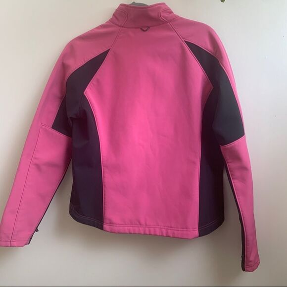 L.L. Bean soft shell color block pink & black jacket Size M 90s Y2K - Picture 2 of 4